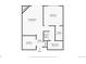 Detailed floor plan showcasing the layout of the home, including living room, kitchen, bedroom, and bathroom at 2727 Folsom St # 210, Boulder, CO 80304