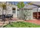 Enclosed backyard with shed, patio, and outdoor seating at 15432 Greenstone Cir, Parker, CO 80134