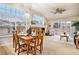 Dining area with a wooden table and chairs near living room and patio at 3275 S Indiana St, Lakewood, CO 80228