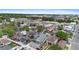 Aerial neighborhood view showcasing tree-lined streets, well-maintained yards, and various house styles at 1414 W Nevada Pl, Denver, CO 80223