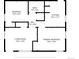 Floorplan showing layout of the house, including kitchen, living room, bedrooms and bathroom at 1414 W Nevada Pl, Denver, CO 80223