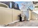 Private patio with built-in gas grill and fence at 1370 S Idalia St # C, Aurora, CO 80017