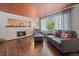 Living room features a fireplace and hardwood floors at 3131 S Leyden St, Denver, CO 80222