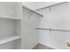 Walk-in closet features shelving and racks for optimal storage at 7453 Singing Hills Dr, Boulder, CO 80301