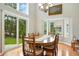 Bright dining room features hardwood floors, a picture window, and a chandelier at 505 Orchard Dr, Louisville, CO 80027