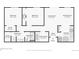 Floor plan of a home with two bedrooms, two bathrooms, living room and kitchen at 1383 W 88Th Ave # 307, Thornton, CO 80260