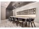 Modern dining room showcasing a long table, sleek chairs, and decorative wall display at 1901 Wazee St # 305, Denver, CO 80202
