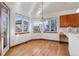 Bright dining room with hardwood floors and a view at 486 S Youngfield Cir, Lakewood, CO 80228