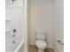 Clean bathroom with a bathtub and toilet at 27480 E Cedar Pl, Aurora, CO 80018