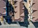 An aerial view shows the layout of a multi-Gathering residential complex with parking at 7352 E 7Th Ave # 7, Denver, CO 80230