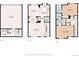 Detailed floor plan showcasing the layout of a two-story home, including room dimensions and features at 7352 E 7Th Ave # 7, Denver, CO 80230