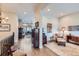 Elegant living room with hardwood floors, a neutral color scheme, and recessed lighting at 12650 W Big Horn Cir, Broomfield, CO 80021