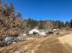 Cozy home nestled among the trees with a bright blue sky at 1805 Hidden Valley Rd, Sedalia, CO 80135