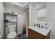 Modern bathroom with stylish vanity and shower at 1742 S Alcott St, Denver, CO 80219