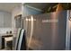 Close up of stainless steel Samsung refrigerator, highlighting the modern appliances of the kitchen at 1050 N Corona St # 206, Denver, CO 80218