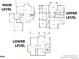 Floor plan diagram of the main level, upper level and lower level at 3125 Starling Ct, Castle Rock, CO 80109