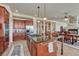 Open concept kitchen features a large island with cooktop and stainless steel appliances at 3125 Starling Ct, Castle Rock, CO 80109