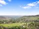 Expansive aerial view of the property, highlighting the surrounding landscape and a clear view of the city skyline in the distance at 5979 Willow Springs Dr, Morrison, CO 80465
