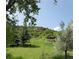 Beautiful backyard featuring a gazebo surrounded by mature trees and lush greenery at 5979 Willow Springs Dr, Morrison, CO 80465