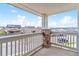 This balcony has stone accents with views of the neighborhood at 9311 Amison Cir # 201, Parker, CO 80134