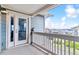 Private patio offering a peaceful outdoor space with views of the neighborhood at 9311 Amison Cir # 201, Parker, CO 80134