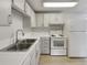 Clean white kitchen with stainless steel sink and appliances at 1723 Robb St # 31, Lakewood, CO 80215