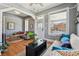 Inviting living room with hardwood floors, neutral paint, and ample seating at 3946 Perry St, Denver, CO 80212