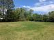 Large, green backyard with a wooden fence and mature trees on a sunny day at 1251 Lee St, Lakewood, CO 80215