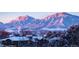 Winter Aerial View of community with snow capped mountains in background at 2938 Kalmia Ave # 6, Boulder, CO 80301
