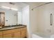Clean bathroom with granite countertop and bathtub at 2938 Kalmia Ave # 6, Boulder, CO 80301