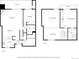 Two-story floor plan, including a kitchen, living room, bedrooms, and bathrooms at 2938 Kalmia Ave # 6, Boulder, CO 80301