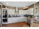 Modern kitchen featuring stainless steel appliances, a tile backsplash, granite counters and ample cabinet space at 15 Amaranth Dr, Littleton, CO 80127