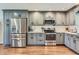 Well-equipped kitchen with stainless steel appliances, sleek cabinets, and ample counter space at 7153 S Cody Cir, Littleton, CO 80128