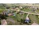 Lovely ranch home on horse property; an aerial view of the serene landscape and neighboring homes at 2464 Remington Rd, Elizabeth, CO 80107