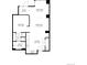 Detailed floor plan showcasing the layout of the home including the bedrooms, bathrooms, and kitchen at 1700 Bassett St # 409, Denver, CO 80202