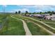 This is an aerial view of trails and houses, showing the proximity between them at 8509 Colorado Ct, Denver, CO 80229