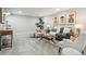 Finished basement with gray sofa and modern decor at 4140 S Inca St, Englewood, CO 80110