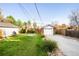 Detached garage with driveway and landscaping at 4270 Irving St, Denver, CO 80211