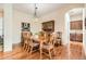 Elegant dining room featuring hardwood floors, and a classic wooden dining set at 16550 Antero Cir, Broomfield, CO 80023