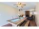 Elegant dining area featuring a rustic wooden table and seamless flow into the adjacent living room at 6396 Twin Lakes Rd, Boulder, CO 80301