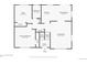 A layout of the first floor featuring the primary bedroom, living room, and kitchen at 1549 Dean Dr, Northglenn, CO 80233