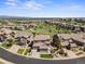 Beautiful aerial view of the homes in the community overlooking the rolling hills in the background at 10757 Timberdash Ave, Highlands Ranch, CO 80126