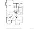 Floor plan features the foyer, kitchen, dining area, living room, primary bedroom, bathrooms, and laundry room at 1011 S Valentia St # 3, Denver, CO 80247