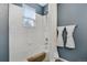 Updated bathroom featuring tiled shower, large white towels and neutral colors at 9080 Gale Blvd # 4, Thornton, CO 80260