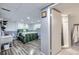 Basement bedroom and an en-suite bathroom with a glass-door shower at 12425 Bellaire Dr, Thornton, CO 80241