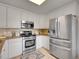 Modern kitchen with stainless steel appliances, granite countertops, and white cabinetry at 1600 S Dahlia St, Denver, CO 80222