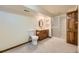 Basement bathroom with shower and wood vanity at 223 Durham Ct, Castle Pines, CO 80108