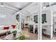 Open floor plan with spiral staircase and modern kitchen at 3500 S Franklin St, Englewood, CO 80113