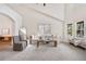 Spacious living room featuring high ceilings, plush seating, and abundant natural light from expansive windows at 3055 E 133Rd Cir, Thornton, CO 80241