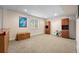 Finished basement featuring recessed lighting, neutral carpet, and wet bar at 7888 Canvasback Cir, Littleton, CO 80125